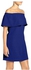 Kenancy Women Off The Shoulder Ciffon Dress - Sapphire Blue