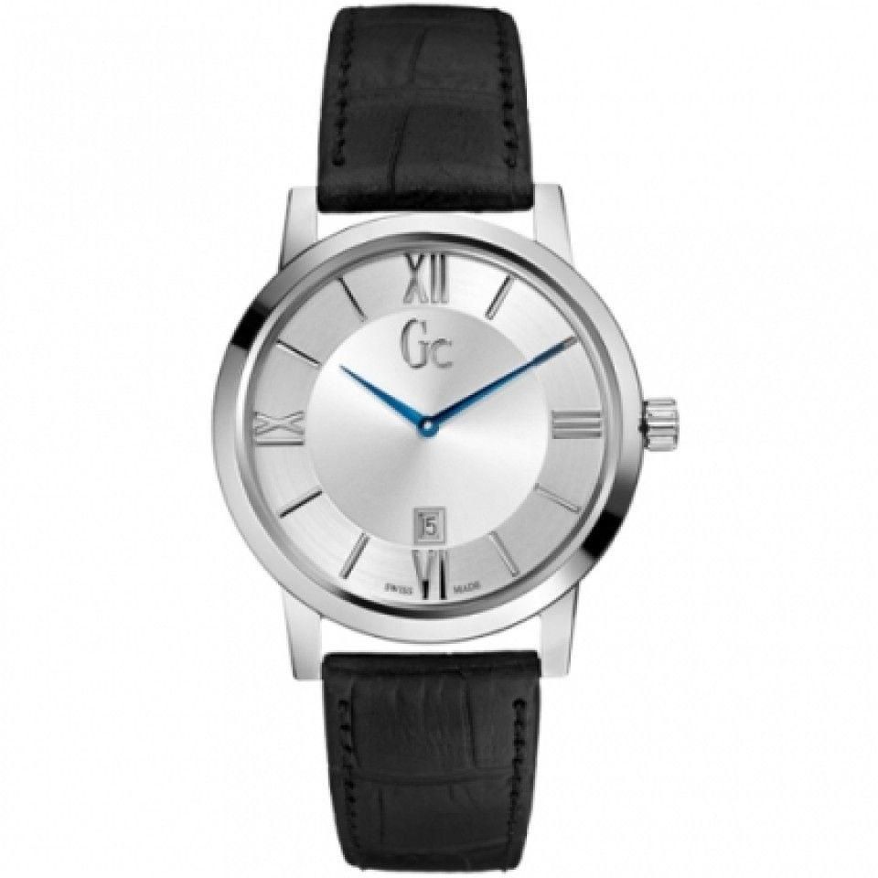 GC Slim Class Men's Silver Dial Leather Band Watch - X60001G1S