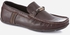 Artwork Leather Slip On Loafers - Brown