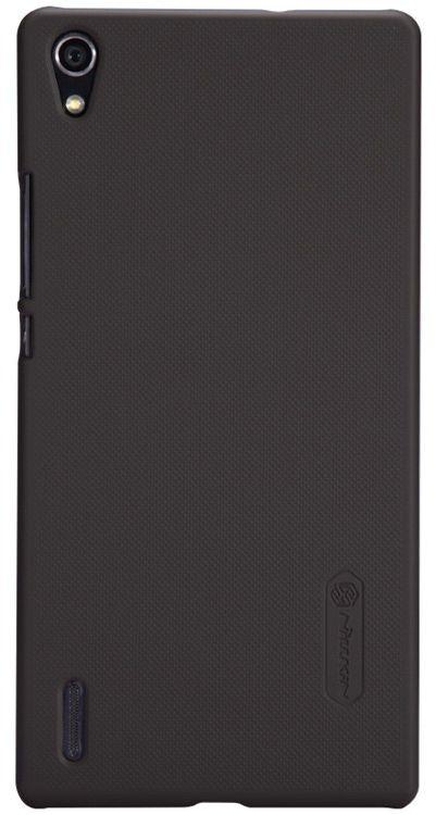 Nillkin Super Frosted Shield Hard Back Casefor  Huawei Ascend P7 w/ Screen Protector [Brown]