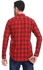 Pavone Plaid Pattern Two Front Pockets Shirt - Red & Black