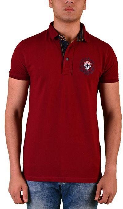 Town Team Casual Polo Shirt - Dark Red