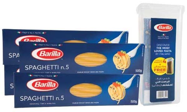 Barilla Spaghetti - 4 x 500 g + Free Gift