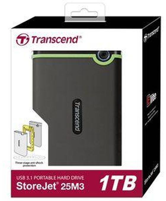 Transcend 1TB StoreJet 25M3 - External Hard Drive - USB 3.0 Portable Hard Disk