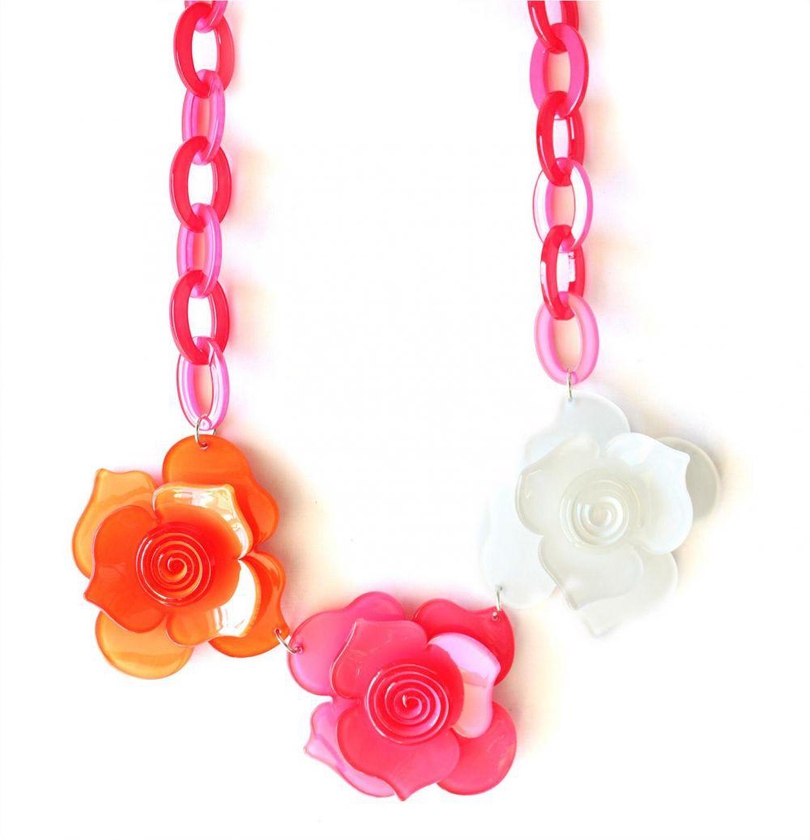 Glitz 53 Flowers Necklace For Women- Multicolor