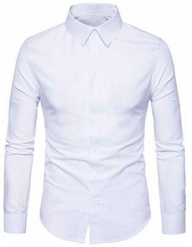 Quality Men's Plain Shirts - White