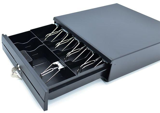 Epos Heavy Cash Drawer, 4 Trays 5 Coin Cash Drawer, POS Cash Register, With RJ-11 Key Lock, Removable