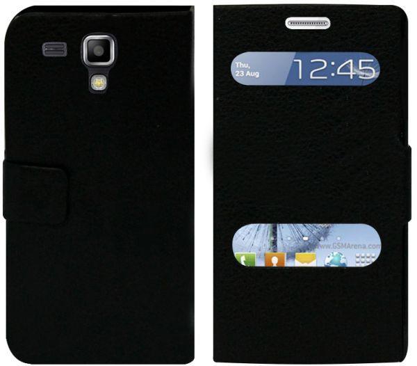 MARGOUN S-VIEW Flip Case for Samsung Galaxy ACE DUOS S7562 with screen protector Black