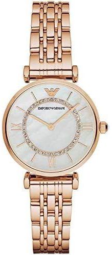 Emporio Armani Womens Quartz Watch,Rose gold plated stainless steel watch AR1909