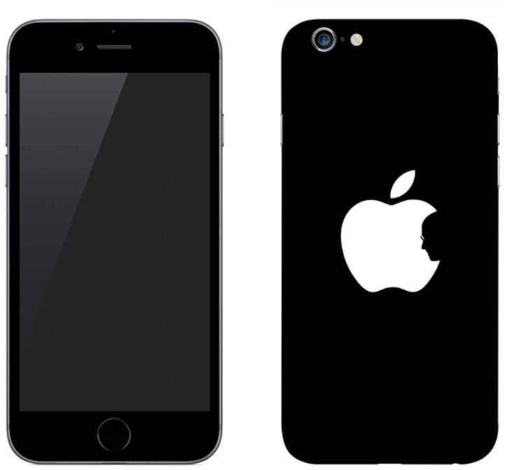 Vinyl Skin Decal For Apple iPhone 6 Plus Steve's Apple Black