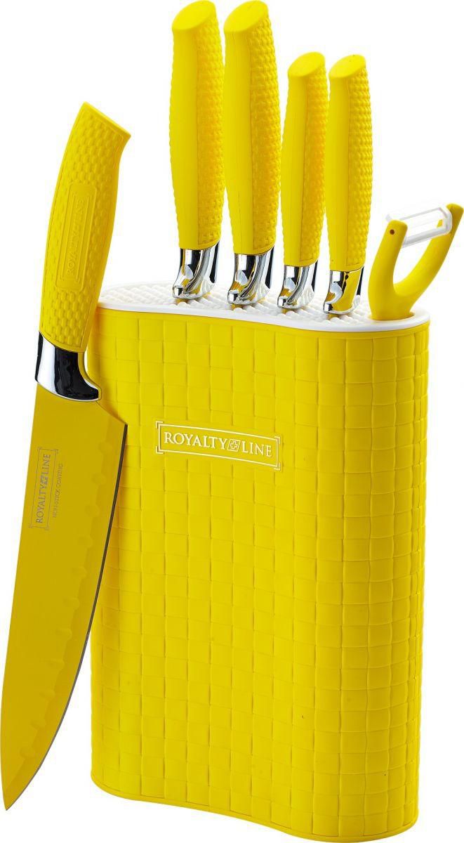 Royalty Line rl-6msty Knives Set Of 6 Pieces With Holder - Yellow