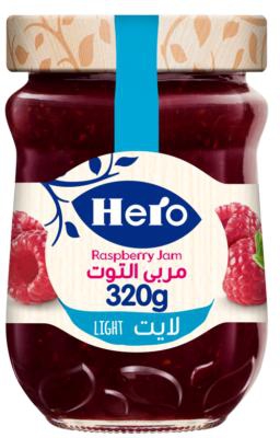 Hero Raspberry jam- Light- 320 gm