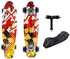 Pany 2206D Skateboard With PU Flash Wheels & CarryBag & Tool-WhiteRedCross