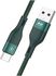 Miccell 2.4A Ultra Strong USB To Type-C Charging Cable, 1 Meter Length, Green | VQ-D129G