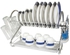  2 Tier Stainless Steel Dish Drainer Drying Rack - Silver