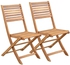 كرسي قابل للطي خشب أكاسيا كينجستون (قطعتين، 61.5 × 47 × 90 سم)