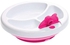 Bbluv Warm Feeding Plate - Pink/White- Babystore.ae