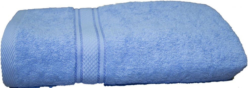 Egyptian Cotton Solid Pattern Bath Towel - Blue - 140X70 Cm