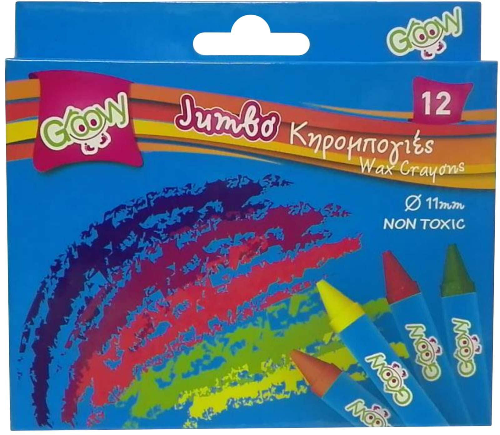 Funbo Non Toxic Jumbo Crayons 12 Pieces