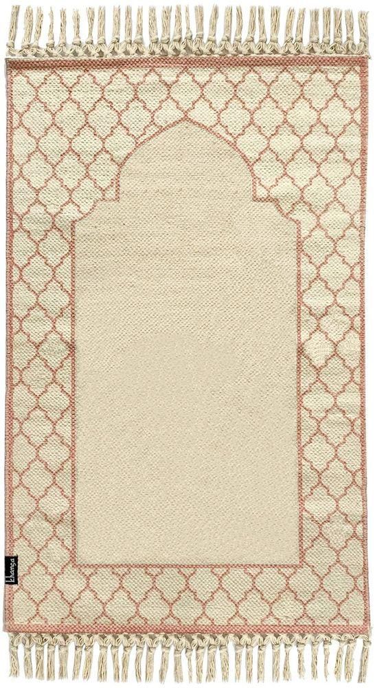 Khamsa Max Plus Oranic Cotton Prayer Mat with Foam Insert for Adults (65 x 110 cm) - Pink