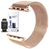 Stainless Steel Mesh Band strap with Screen protector for Apple Watch 42mm Rose Gold