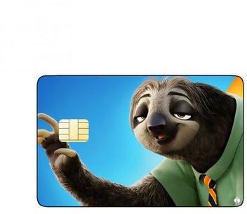 PRINTED BANK CARD STICKER Animation Priscilla From Zootopia By Disney