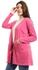 Kady Plain Slip On Cardigan With Front Pockets - Pink