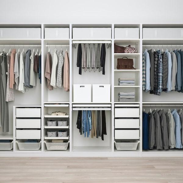 PAX 4 wardrobe frames, white, 200x58x236 cm - IKEA