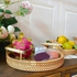 Rattan Basket Serving Tray Decoration Tray Multipurpose 24cm