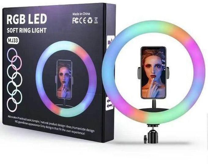 RGB 14 Inches Selfie Ring Light With Stand 35.5CM-15 Colours
