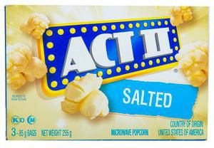 Act II Microwave Popcorn Salted 255g