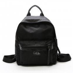 Female Autumn Stylish Solid Color Travel Backpack School Bag - Black