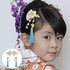 2pcs Flower Barrettes Hair Clips, Kimono Pearl Floral Hair Accessories with Tassel Hairpins for Women and Girls (Blue)