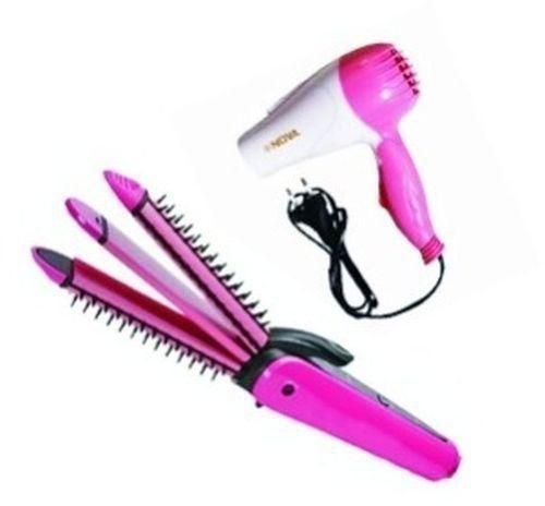 Nova 3 In 1 Hair Curler, Straightener And Crimper Beauty Set + Foldable Hair  Dryer price from jumia in Nigeria - Yaoota!