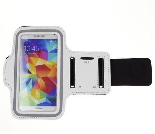 Margoun Sports Running Arm band Bag with key holder compatible with Samsung Galaxy S7 Edge G935F - White