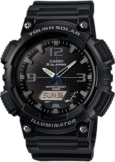 Tough Solar Illuminator Watch for Men by Casio , Analog/Digital , Resin , Black , AQ-S810W-1A2