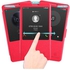 غطاء نيلكن جلدي بتقنية اس فيو الذكية مع واقي للشاشة لهواتف هواوي اسيند مايت 7 - احمر