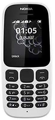 Nokia 105 Mobile Phone, 10 Single SIM White