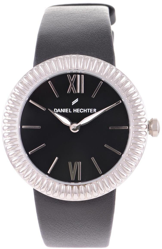 Daniel Hechter Women's Black Dial Casual Watch Leather Strap - DHD 007/AA
