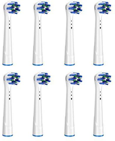 Morelian 8Pcs/Set Replacement Toothbrush Heads Compatible with Oral B Braun Electric Toothbrush Sensitive Gum Care Brush Heads