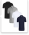 4 In 1 Quality Men’s Polo - Grey , Black , White And Navy Blue