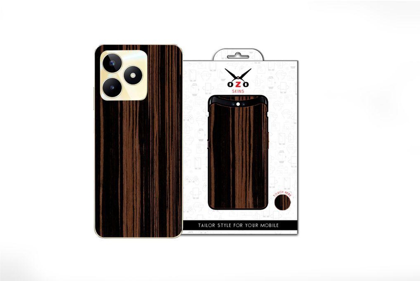 OZO Skins Ozo 2 Mobile Phone Cases OZO Skins Natural Wood Mahogany (SE111NWM) For Realme C53 1 Piece