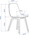 NORDEN / ODGER Table and 2 chairs - birch/red 26/89/152 cm