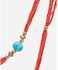Style Europe Lariat Long Necklace - Orange & Turquoise
