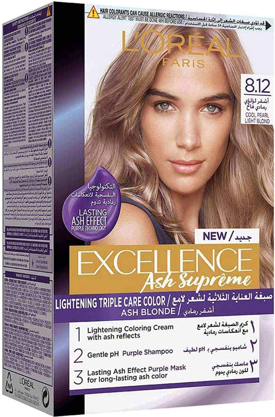L&#39;Oreal Paris Excellence Ash Supreme Hair Color - 8.12 Cool Pearl Light Blonde