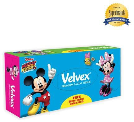 Velvex Premium Disney Mickey & Minnie Facial Tissues - 80 sheets