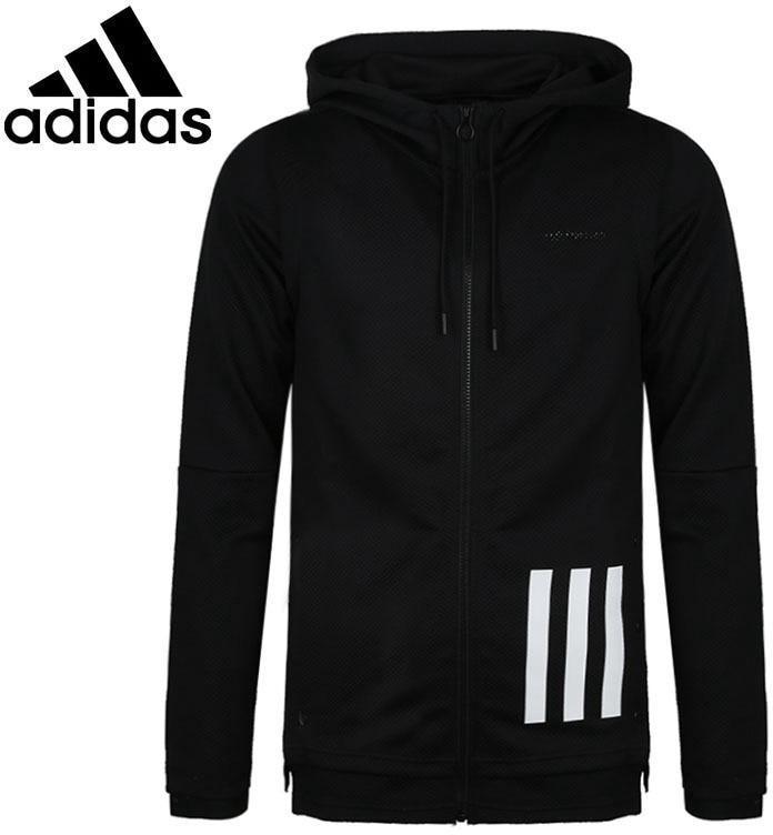 Adidas Men's Sports Jacket Hooded Long Sleeve Zippered Outerwear