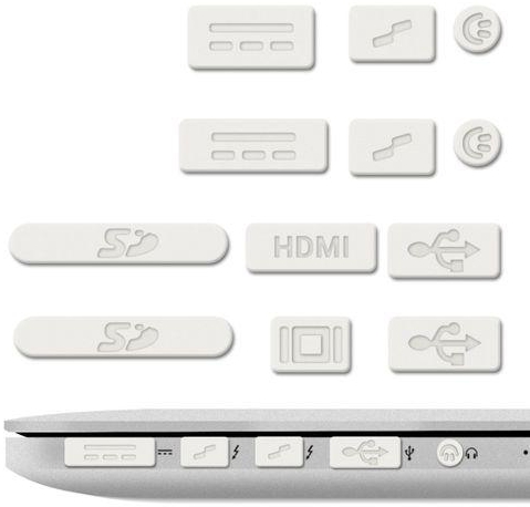 Coosybo 2pack 11" 13" Air Dust Plug, USB Port Anti Dust Set For 12 MacBook 13.3 15" Pro Retina Touchbar