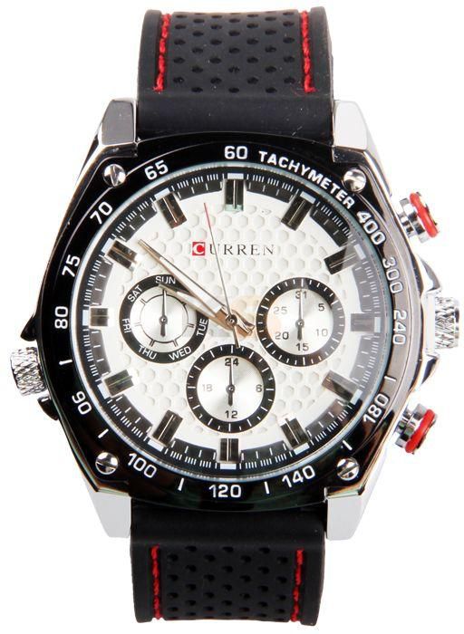 CURREN 8146 Fashion Men's Quartz Watch High Quality Rubber Strap Watch