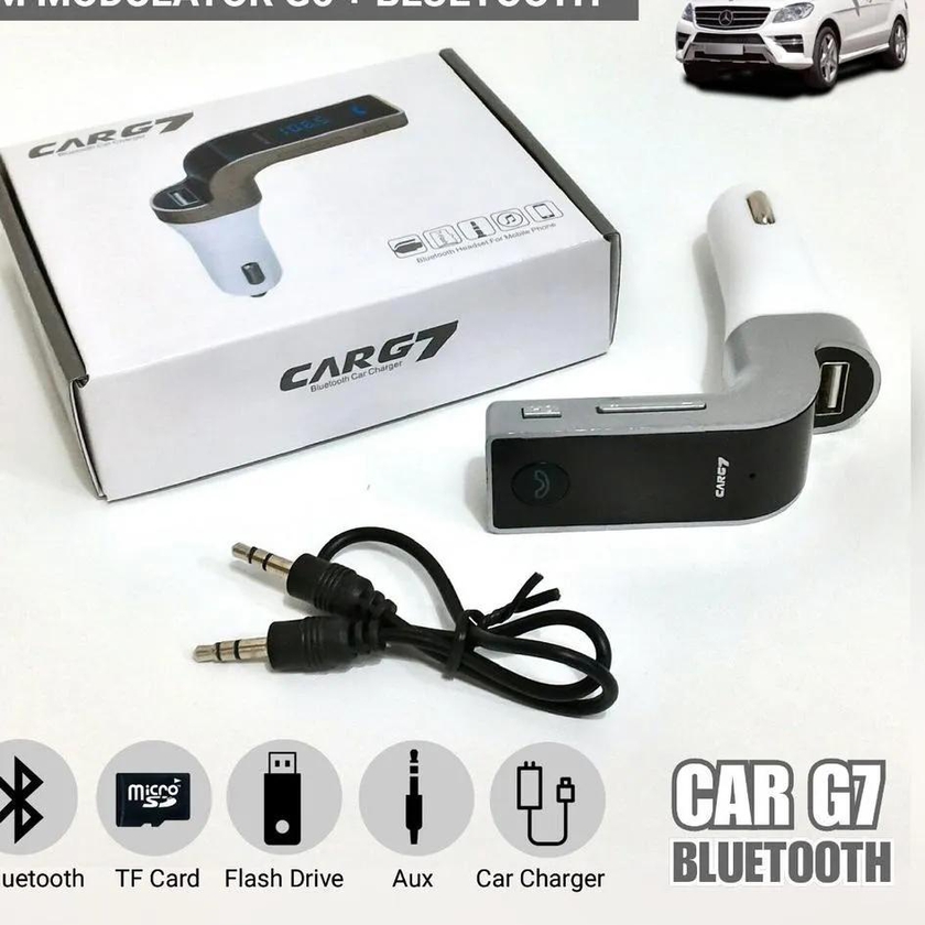 Car G7 Car Modulator Bluetooth Charger Mp3 Player, TF CARD, AUX,